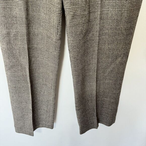 Badgley Mischka Plaid Wool Trouser Pants Size 8 - Picture 3 of 6
